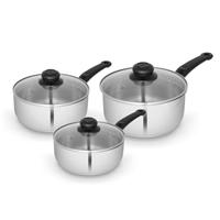 Swan Townhouse 3 Piece Saucepan Set