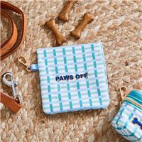 Blue Checked Dog Treat Bag