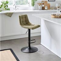 Leonel Height Adjustable Bar Stool, Velvet
