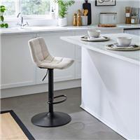 Leonel Height Adjustable Bar Stool, Fabric