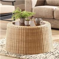 Desser Woven Rattan Round Coffee Table
