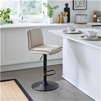 Clancy Adjustable Height Bar Stool, Fabric