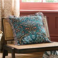 William Morris At Home Blackthorn Fringed Square Cushion