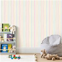 Rainbow Pinstripe Wallpaper