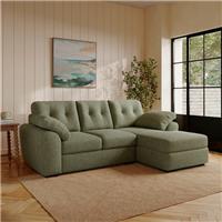 Milton Textured Chenille Corner Chaise Sofa
