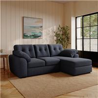Milton Soft Chenille Corner Chaise Sofa