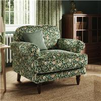 Jolene William Morris Bird & Pomegranate Print Velvet Snuggle Chair