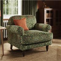 Jolene William Morris Blackthorn Print Velvet Snuggle Chair