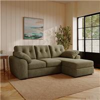 Milton Soft Chenille Corner Chaise Sofa