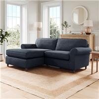 Flori Soft Chenille Corner Chaise Sofa
