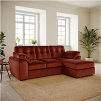 Milton Matte Velvet Corner Chaise Sofa