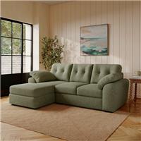 Milton Textured Chenille Corner Chaise Sofa
