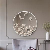 Typis Round Stork Wall Mirror