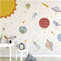 Outer Space Scandi Wall Mural