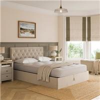 Emberly Chenille Ottoman Bed Frame