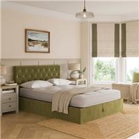 Emberly Velvet Ottoman Bed Frame