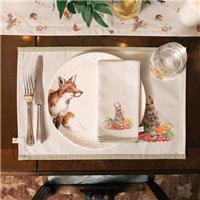 Wrendale Designs Set of 4 Animal Garden Friends Cotton Placemats
