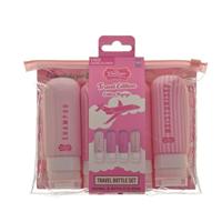 Upper Canada Vintage Pack of 4 Silicone Travel Bottles With Bag