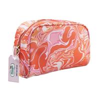 Upper Canada Vintage Orange Marble Makeup Bag