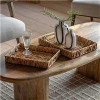Cedar and Sage Set of 2 Alma Woven Rectangle Trays
