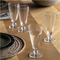 Cedar and Sage Set of 4 Swirl Flute Glasses