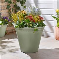 Scalloped Edge Smooth Fibre Clay Plant Pot