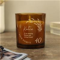 Personalised Glass Birthday Candle