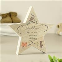 Personalised Woodland Animals Star Ornament