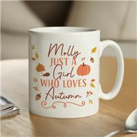 Personalised Loves Autumn Mug