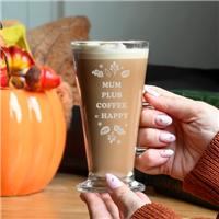 Personalised Autumn Latte Glass