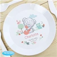 Personalised Tiny Tatty Teddy Woodland Animals Plastic Plate