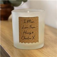 Personalised Cork Label Candle Jar