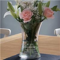 Personalised Ruby Anniversary Glass Vase