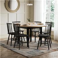 Pip 4-6 Seater Round to Oval Extendable Dining Table