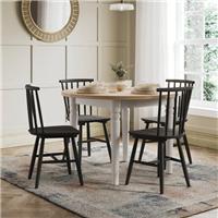 Pip 4-6 Seater Round to Oval Extendable Dining Table