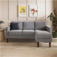Jacob Linford Stripe Compact Corner Chaise Sofa