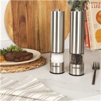 Salter Electric Stainless Steel Salt and Pepper Mill Set