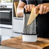MasterClass Stainless Steel Four Sided Box Grater with Collecting Box