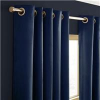 Recycled Velour Eyelet Curtains (Blackout Available)
