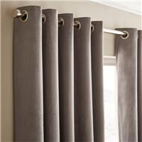 Recycled Velour Eyelet Curtains (Blackout Available)