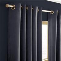 Recycled Velour Eyelet Curtains (Blackout Available)