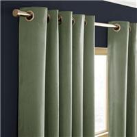 Recycled Velour Eyelet Curtains (Blackout Available)