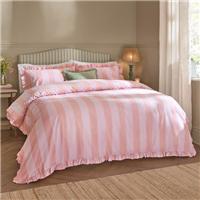 Wylder Nature Birdie Stripe Polycotton Duvet Cover & Pillowcase Set