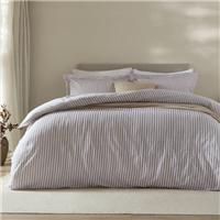 The Linen Yard Hebden Reversible 100% Cotton Duvet Cover & Pillowcase Set