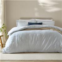 The Linen Yard Hebden Reversible 100% Cotton Duvet Cover & Pillowcase Set