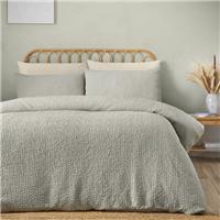 Catherine Lansfield Crinkle Seersucker Duvet Cover & Pillowcase Set