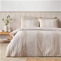Catherine Lansfield Banded Stripe Polycotton Duvet Cover & Pillowcase Set