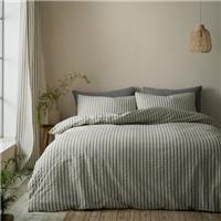 Pineapple Elephant Cotton Rich Woven Stripe Duvet Cover & Pillowcase Set