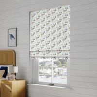 Coastal Gull Made to Measure Roman Blind White/Blue/Red