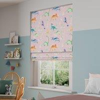 Little Adventurers Jurrassic Made to Measure Roman Blind Jurrassic Pink